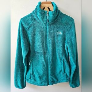 THE NORTH FACE Women's Full Zip, Green Teddy Jacket, Coat